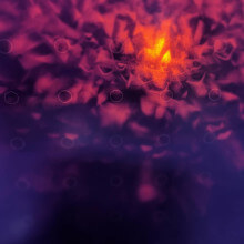 an abstract picture of a candle and smoke